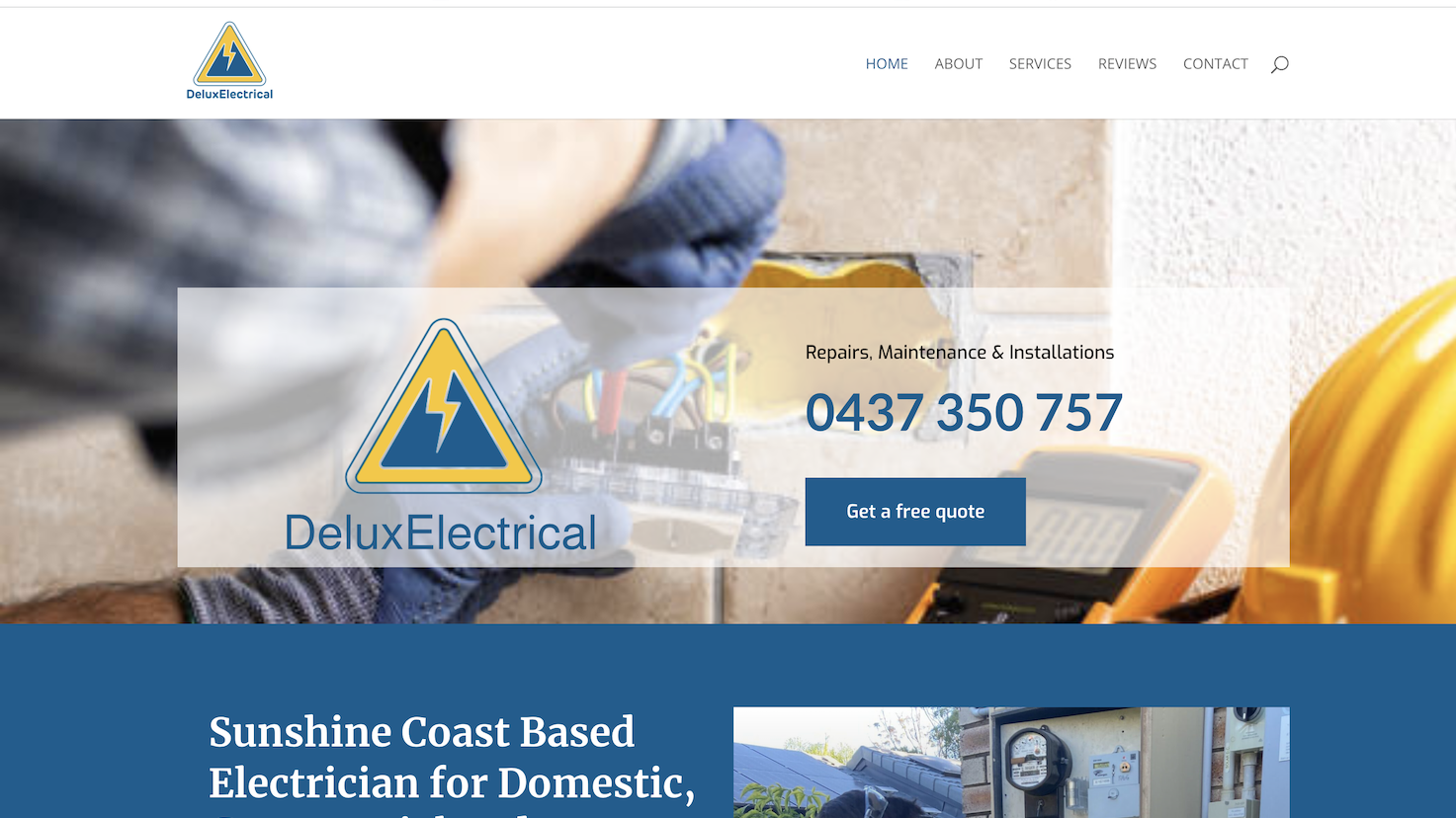 DeluxElectrical Sunshine Web Design Sunshine Coast